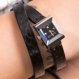 Gucci G-Frame Black Dial Black Leather Strap Watch For Women - YA128526 Authentic Buy Shop Now