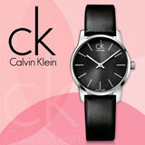 Calvin Klein City Black Dial Black Leather Strap Watch For Women - K2G23107 Authentic Buy Shop Now