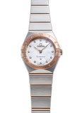 Omega Constellation Manhattan Quartz Diamonds Mother of Pearl Dial Two Tone Steel Strap Watch for Women - 131.20.25.60.55.001 Authentic Buy Shop Now
