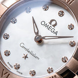 Omega Constellation Manhattan Quartz Diamonds Mother of Pearl Dial Two Tone Steel Strap Watch for Women - 131.20.25.60.55.001 Authentic Buy Shop Now