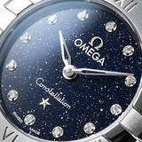 Omega Constellation Manhattan Quartz Diamonds Blue Dial Silver Steel Strap Watch for Women - 131.10.25.60.53.001 Authentic Buy Shop Now
