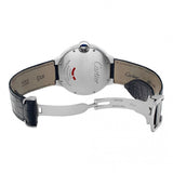 Cartier Ballon Bleu de Cartier Silver Dial Black Leather Strap Watch for Men - WSBB0026 Authentic Buy Shop Now