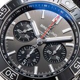 Breitling Super Chronomat B01 44 Black Dial Black Rubber Strap Watch for Men - AB0136251B2S1 Authentic Buy Shop Now
