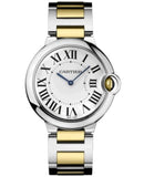 Cartier Ballon Bleu Silver Dial Two Tone Steel Strap Watch for Unisex Watch - W69008Z3 Authentic Buy Shop Now