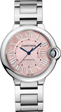 Cartier Ballon Bleu De Cartier Pink Dial Silver Steel Strap Watch for Women - W6920041 Authentic Buy Shop Now
