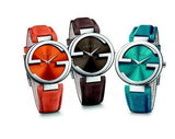 Gucci Interlocking Quartz Blue Dial Blue Leather Strap Watch For Women - YA133315 Authentic Buy Shop Now