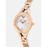 Emporio Armani Chiara Silver Dial Rose Gold Steel Strap Watch For Women - AR7362 Authentic Buy Shop Now