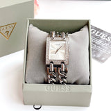 Guess Mod Heavy Metal Diamonds Silver Dial Silver Steel Strap Watch for Women - W95088L1 Authentic Buy Shop Now