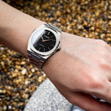 D1 Milano Ultra Thin Black Dial Silver Steel Strap Watch for Men - D1-UTBJ14 Authentic Buy Shop Now