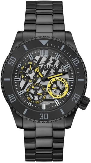 Guess Axel Multifunction Black Dial Black Steel Strap Watch For Men - GW0488G3 Authentic Buy Shop Now