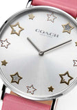 Coach Perry Mother of Pearl White Dial Pink Leather Strap Watch for Women - 14503243 Authentic Buy Shop Now