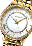 Michael Kors Lauryn Mother of Pearl White Dial Gold Steel Strap Watch for Women - MK3899 Authentic Buy Shop Now