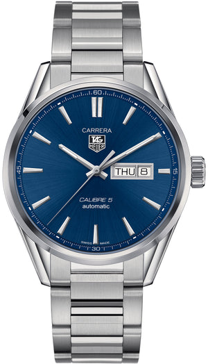 Tag Heuer Carrera Automatic Blue Dial Silver Steel Strap Watch for Men - WAR201E.BA0723 Authentic Buy Shop Now