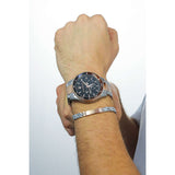 Maserati SFIDA Chronograph Black Dial Two Tone Steel Strap Watch For Men - R8873640009 Authentic Buy Shop Now