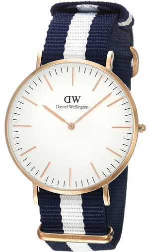Daniel Wellington Classic Glasgow White Dial Two Tone NATO Strap Watch for Men - DW00100004 Authentic Buy Shop Now