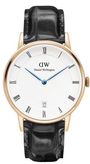 Daniel Wellington Dapper Reading White Dial Black Leather Strap Watch For Women - DW00100118 Authentic Buy Shop Now