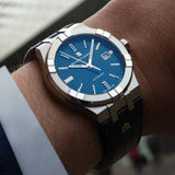 Maurice Lacroix Aikon Automatic Date Blue Dial Blue Silicone Strap Watch For Men - AI6008-SS000-430-4 Authentic Buy Shop Now