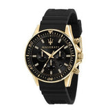 Maserati SFIDA Chronograph Black Dial Rubber Strap Watch For Men - R8871640001 Authentic Buy Shop Now