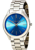 Michael Kors Runway Blue Dial Silver Steel Strap Watch for Women - MK3292 Authentic Buy Shop Now