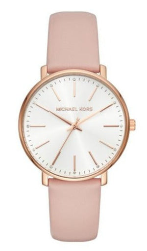 Michael Kors Pyper Quartz White Dial Pink Leather Strap Watch For Women - MK2741 Authentic Buy Shop Now
