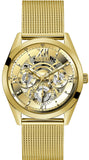 Guess Tailor Multifunction Gold Dial Gold Mesh Bracelet Watch for Men - GW0368G2 Authentic Buy Shop Now