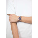 Maserati Potenza 42mm Rose Gold & Blue Dial Blue Leather Strap Watch For Men - R8851108027 Authentic Buy Shop Now