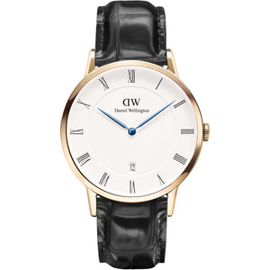 Daniel Wellington Dapper Reading White Dial Black Leather Strap Watch For Men - DW00100107 Authentic Buy Shop Now