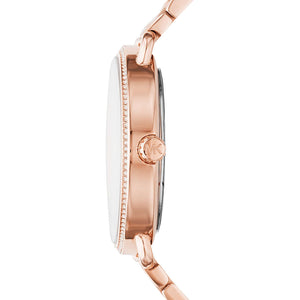 Michael Kors Portia Quartz Silver Dial Rose Gold Steel Strap Watch For Women - MK3887 Authentic Buy Shop Now