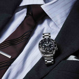 Seiko Prosprex Dark Depths GMT Automatic Black Dial Silver Steel Strap Watch For Men - SPB383J1 Authentic Buy Shop Now