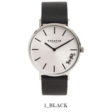 Coach Perry White Dial Black Leather Strap Watch for Women - 14503115 Authentic Buy Shop Now