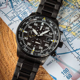 Citizen Sports Eco Drive Black Dial Black Steel Strap Watch For Men - CA0695-84E Authentic Buy Shop Now