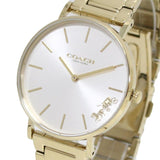 Coach Perry White Dial Gold Steel Strap Watch for Women - 14503345 Authentic Buy Shop Now