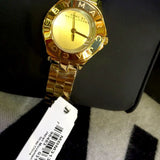 Marc Jacobs Blade Gold Dial Gold Steel Strap Watch for Women - MBM3126 Authentic Buy Shop Now