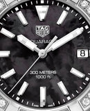 Tag Heuer Aquaracer Diamonds Mother of Pearl Black Dial Black Nylon Strap Watch for Women - WAY131P.FT6092 Authentic Buy Shop Now