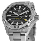 Tag Heuer Aquaracer Automatic Black Dial Silver Steel Strap Watch for Men - WAY2010.BA0927 Authentic Buy Shop Now