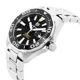Tag Heuer Aquaracer Caliber 5 Black Dial Silver Steel Strap Watch for Men - WAY201A .BA0927 Authentic Buy Shop Now