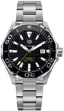 Tag Heuer Aquaracer Black Dial Silver Steel Strap Strap Watch for Men - WAY201A.BA0927 Authentic Buy Shop Now
