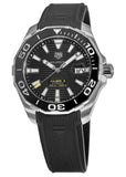 Tag Heuer Aquaracer Calibre 5 Automatic Black Dial Black Rubber Strap Watch for Men - WAY201A.FT6142 Authentic Buy Shop Now