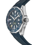 Tag Heuer Aquaracer Calibre 5 Automatic Blue Dial Blue Rubber Strap Watch for Men - WAY201B.FT6150 Authentic Buy Shop Now