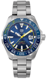 Tag Heuer Aquaracer Caliber 5 Match Timer Shinji Kagawa Edition Blue Dial Silver Steel Strap Watch for Men - WAY201H.BA0927 Authentic Buy Shop Now