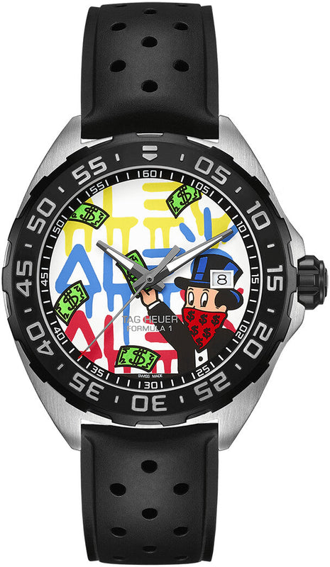 Tag Heuer Formula 1 Alec Monopoly Special Edition Black Rubber Strap Watch for Men - WAZ1119.FT8023 Authentic Buy Shop Now