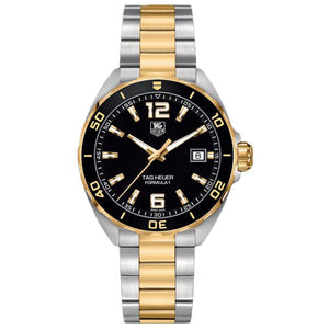 Tag Heuer Formula 1 Quartz Black Dial Two Tone Steel Strap Watch for Men - WAZ1121.BB0879 Authentic Buy Shop Now