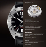 Tag Heuer Formula 1 Automatic Black Dial Black Rubber Strap Watch for Men - WAZ2113.FT8023 Authentic Buy Shop Now