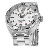 Tag Heuer Formula 1 Calibre 5 Automatic White Dial Silver Steel Strap Watch for Men - WAZ2114.BA0875 Authentic Buy Shop Now