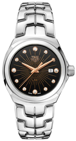 Tag Heuer Link Quartz Black Dial Silver Steel Strap Watch for Women - WBC131F.BA0649 Authentic Buy Shop Now