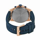 Armani Exchange Hampton Chronograph Rose Gold Dial Blue Silicone Strap Watch For Men - AX1730 Authentic Buy Shop Now
