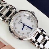 Longines PrimaLuna 26.5mm Automatic White Mother of Pearl Dial Silver Stainless Steel Watch for Women - L8.111.0.87.6 Authentic Buy Shop Now
