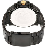 Diesel Mega Chief Chronograph Grey Dial Black Steel Strap Watch For Men - DZ4479 Authentic Buy Shop Now