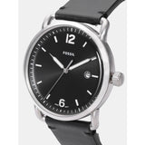 Fossil The Commuter Black Dial Black Leather Strap Watch for Men - FS5406 Authentic Buy Shop Now