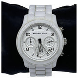 Michael Kors Runway White Ceramic Dial White Steel Strap Watch for Women - MK5161 Authentic Buy Shop Now